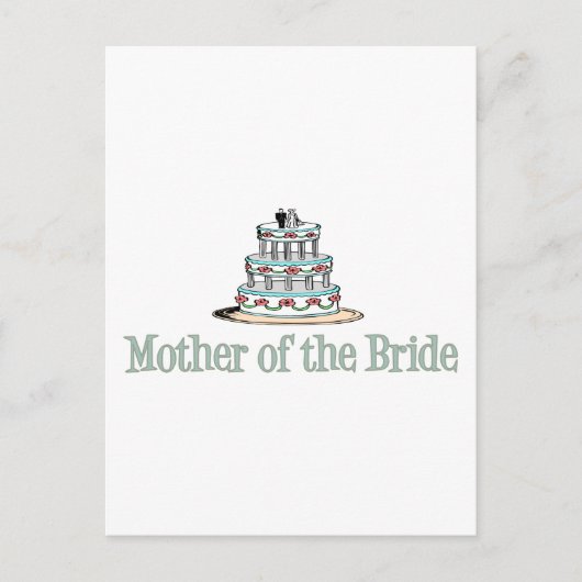 Mutter der Braut (Kuchen) Postkarte (Vorderseite)