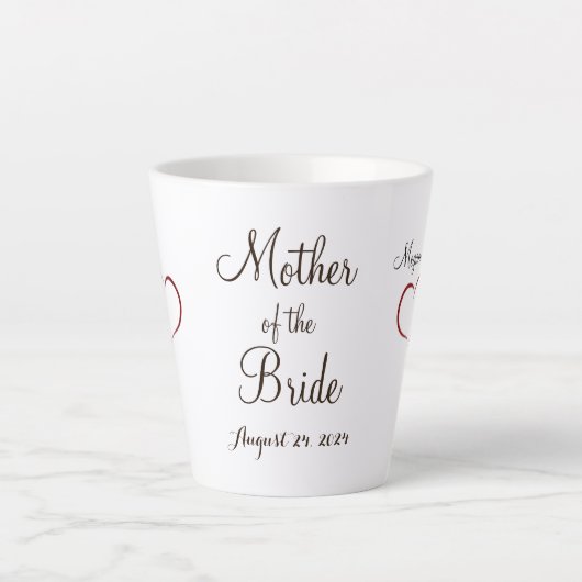 Mutter der Braut Latte Tasse (Vorderseite)