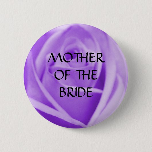 Mutter der BRAUT - Lavendel-Rosenknopf Button (Vorderseite)