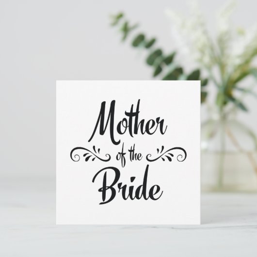 Mutter der Braut - lustiges Proben-Abendessen Einladung (Stehend Vorderseite)