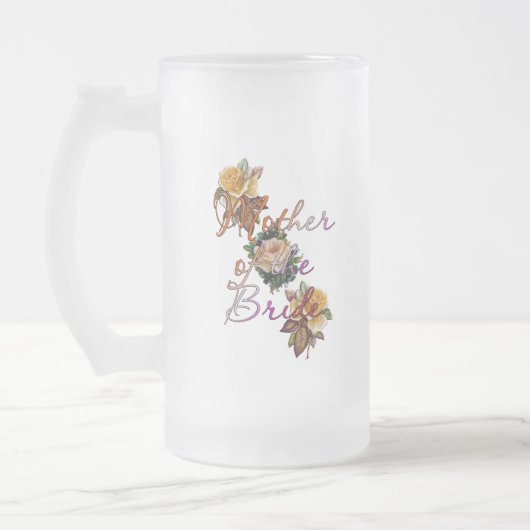 Mutter der Braut Mattglas Bierglas (Links)