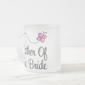 Mutter der Braut-mattierten Hochzeits-Tasse Mattglastasse (Vorderseite Links)