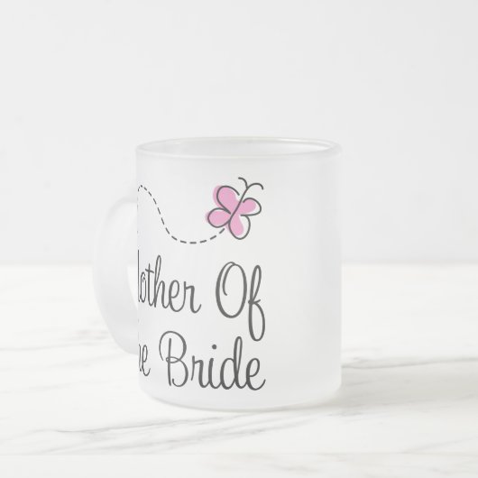 Mutter der Braut-mattierten Hochzeits-Tasse Mattglastasse (Vorderseite Links)