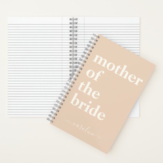 Mutter der Braut Minimalistisch Modernes Custom Bl Notizblock (Innen)