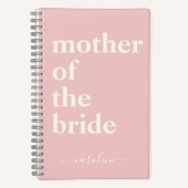 Mutter der Braut Minimalistisch Modernes Custom Pi Notizblock (Vorderseite)