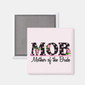 Mutter der Braut (MOD) Tulip Lettering Magnet (Vorderseite/Rückseite)