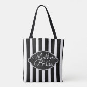 Mutter der Braut Moderne Schwarze Silberhochzeit Tasche (Rückseite)