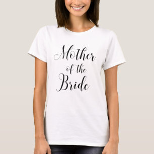 Mutter der Braut. Moderne schwarze und weiße Schri T-Shirt
