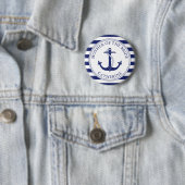 Mutter der Braut Nautical Anchor Navy Hochzeit Button (Beispiel)