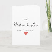 Mütter der Braut oder des Bräutigams, Danke, Hochz Karte (Vorderseite)