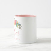 Mutter der Braut oder Groom Pink Rose Bouquet Tasse (Zentrum)