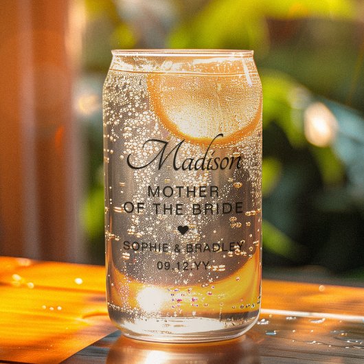 Mutter der Braut Personalisierte Hochzeit Dosenglas
