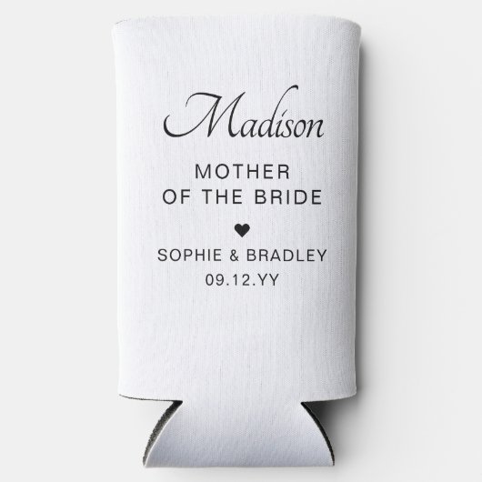 Mutter der Braut Personalisierte Hochzeit Selters Dosenkühler (Vorderseite)