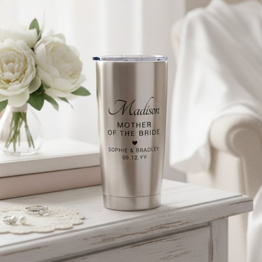 Mutter der Braut Personalisierte Hochzeit Thermobecher