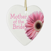 Mutter der Braut Pink Gerbera Daisy Keramikornament (Rechts)