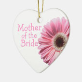 Mutter der Braut Pink Gerbera Daisy Keramikornament (Links)