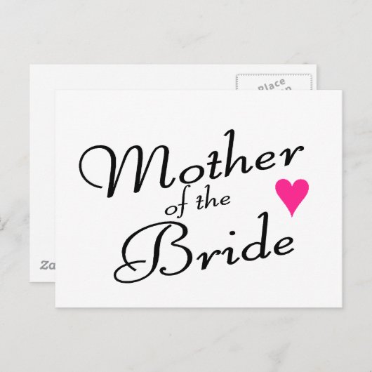 Mutter der Braut Postkarte (Vorne/Hinten)