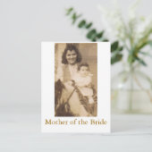 Mutter der Braut Postkarte (Stehend Vorderseite)