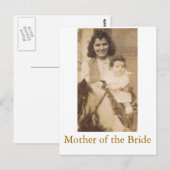 Mutter der Braut Postkarte (Vorne/Hinten)