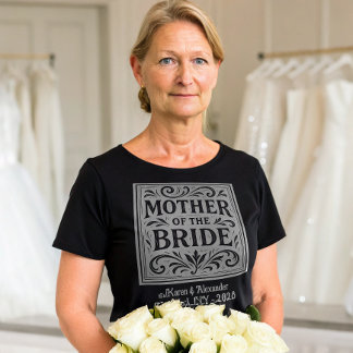 Mutter der Braut Romantische Hochzeitssemme Probe T-Shirt