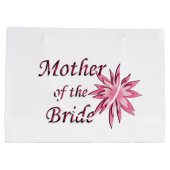 Mutter der Braut rosa Große Geschenktüte (Rückseite)