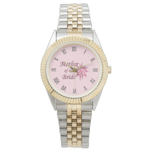 Mutter der Braut rosa römische Zahlen Armbanduhr