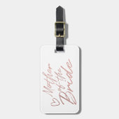 Mutter der Braut - Rose Gold Imitats Folie Gepäckanhänger (Vorderseite vertikal)