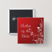 Mutter der Braut ---- Rote Rolle Button (Vorne & Hinten)