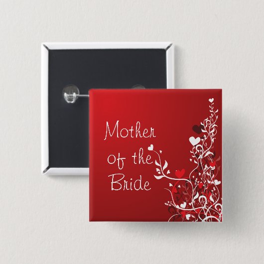 Mutter der Braut ---- Rote Rolle Button (Vorne & Hinten)