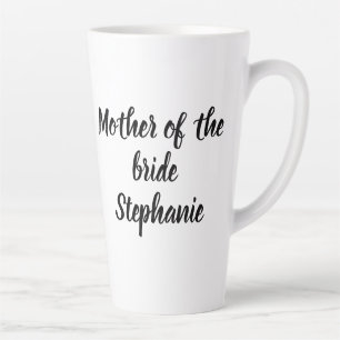 Mutter der Braut Schwarze elegante Schrift Hochzei Milchtasse