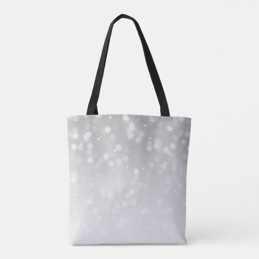 Mutter der Braut Silver Bokeh Sparkle Lichter Tasche (Rückseite)