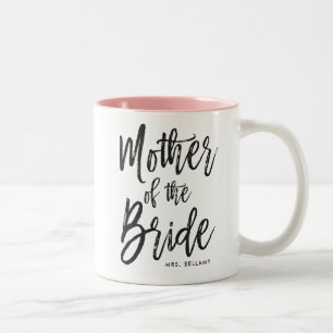Mutter der Braut   Skriptstil Custom Wedding Zweifarbige Tasse