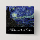 Mutter der Braut Starry Night Button (Vorderseite)