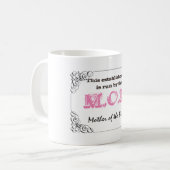 Mutter der Braut-Tasse Kaffeetasse (Vorderseite Links)