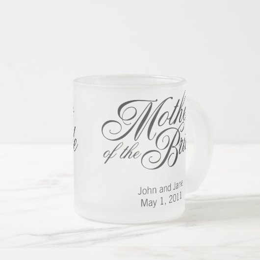 Mutter der Braut-Tasse Mattglastasse (VorderseiteRechts)