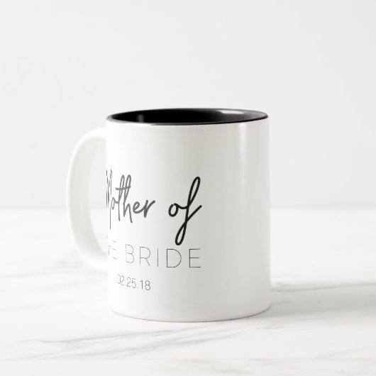 Mutter der Braut-Tasse Zweifarbige Tasse (Vorderseite Links)