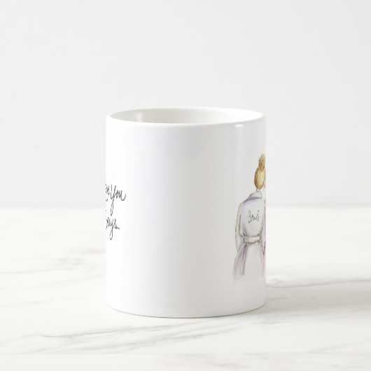 Mutter der Braut-Tassen-Liebe Sie immer Kaffeetasse (Mittel)