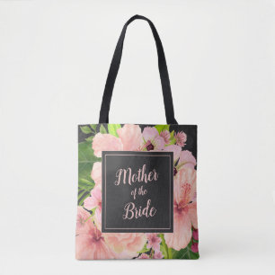 Mutter der Braut Tropical Pink & Pfirsich Blumen Tasche