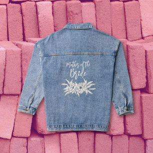 Mutter der Braut Typografie Blumenzwiebeltrauma de Jeansjacke