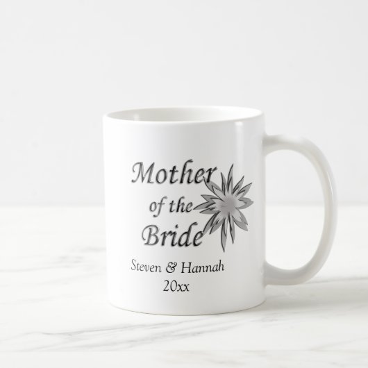 Mutter der Braut und der Gebräuche Name und Datum Kaffeetasse (Rechts)