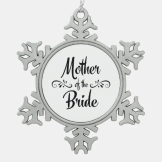 Mutter der Braut-Vintagen Art Schneeflocken Zinn-Ornament