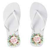 Mutter der Braut Weihnachten Hochzeit Flip Flops Badesandalen (Fußbett)