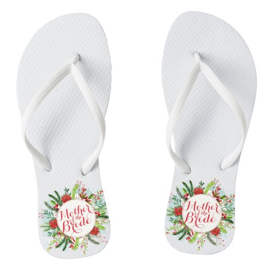 Mutter der Braut Weihnachten Hochzeit Flip Flops Badesandalen (Fußbett)