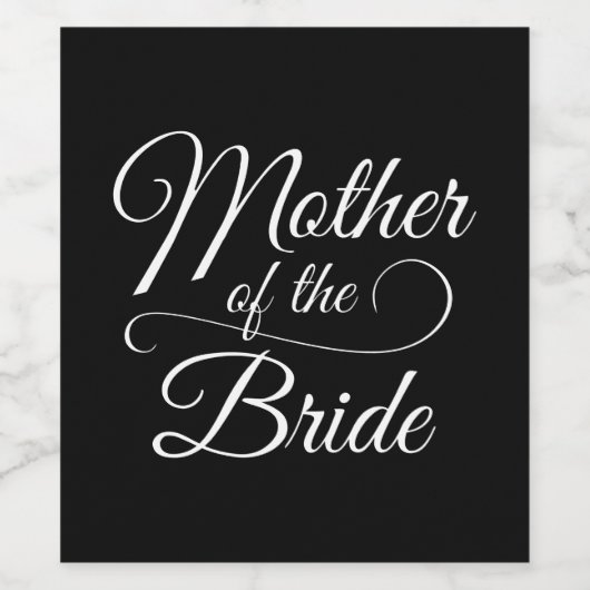 Mutter der Braut Weinetikett (Einzelnes Label)