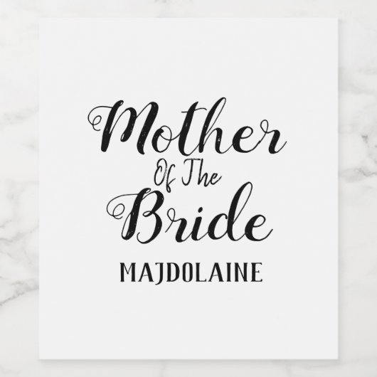 Mutter der Braut Weinetikett (Einzelnes Label)