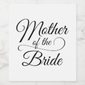 Mutter der Braut Weinetikett (Einzelnes Label)