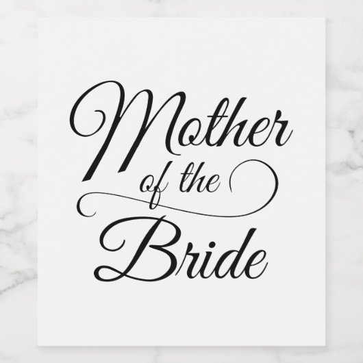 Mutter der Braut Weinetikett (Einzelnes Label)