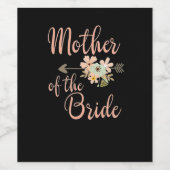 Mutter der Braut Weinetikett (Einzelnes Label)