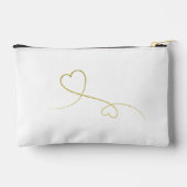 Mutter der Braut - Zwei elegante Goldenherzen Zubehörtasche (Rückseite)