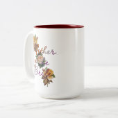 Mutter der Braut Zweifarbige Tasse (Vorderseite Links)